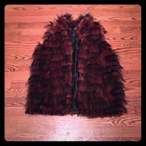 Great faux fur vest!
