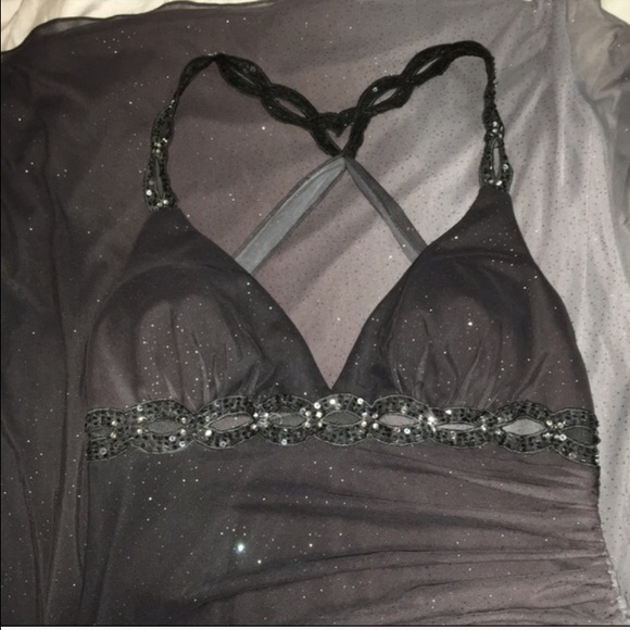 Betsy & Adam Sparkly Ruched Gown from Macy's *nwot - Picture 2 of 4