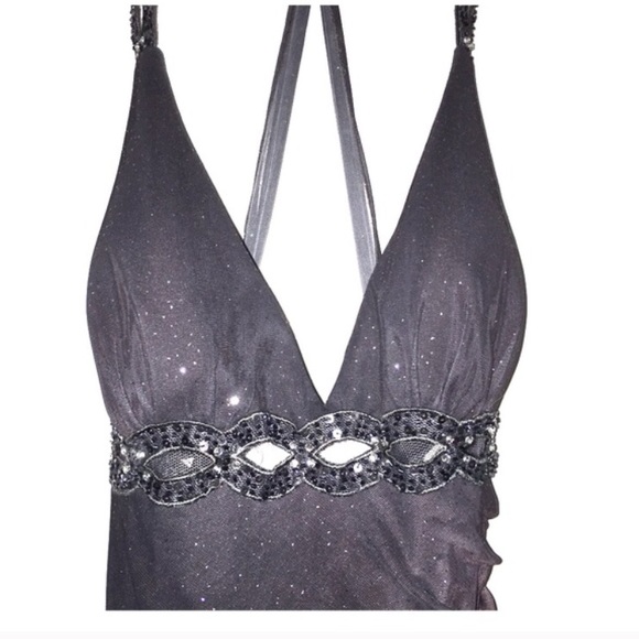 Betsy & Adam Sparkly Ruched Gown from Macy's *nwot - Picture 4 of 4