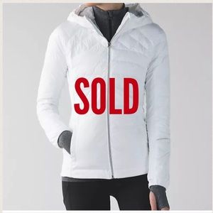 Lululemon Down For A Run White Puffer Jacket 8