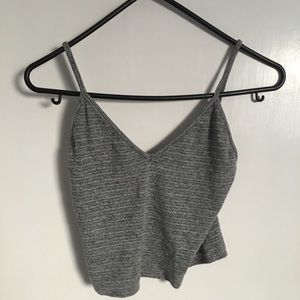 Brandy Melville Light Grey Crop Tank Top