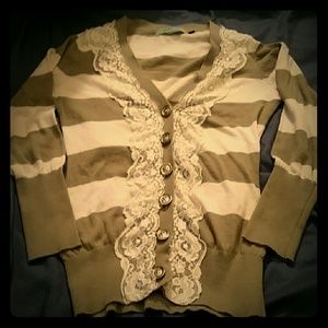 $$$$ Pleione small cardigan sweater with Lace