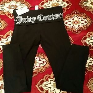 Juicy Couture foldover skinny-leg yoga pants