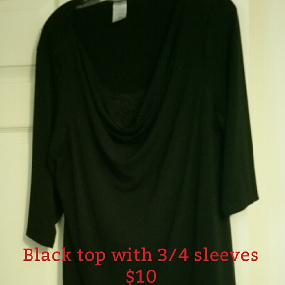Black top with 3/4 sleeves