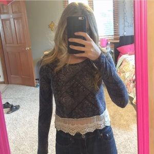 long sleeve crop top