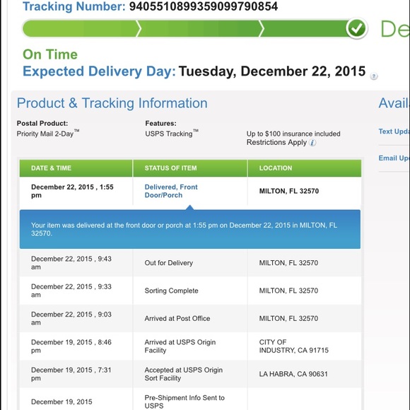Tracking number