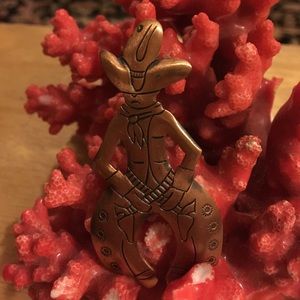 Vintage copper brooch