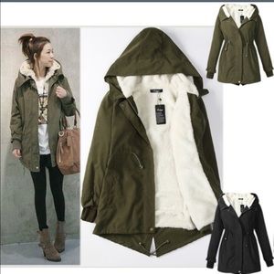 Women fashion hoody overcoat