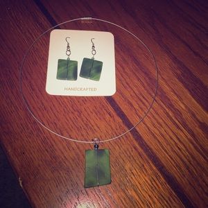 Earrings and necklace set