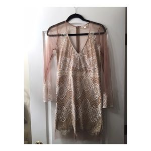 Sheer & White Lace Dress