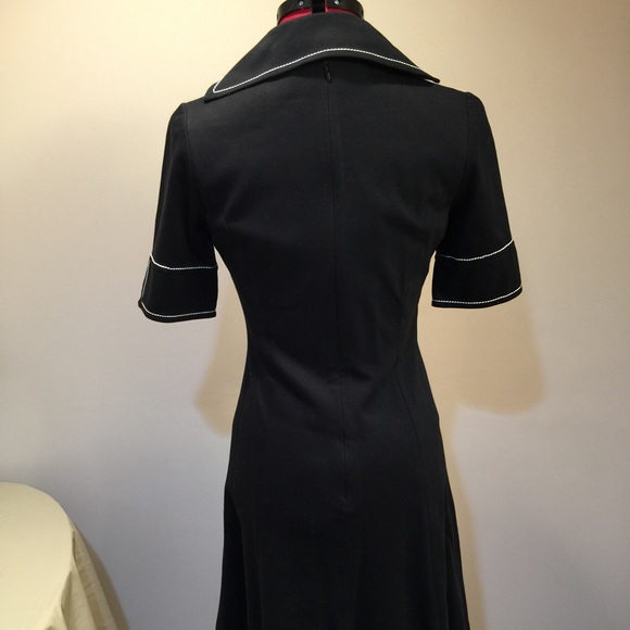 Black Couture Day Dress - Picture 3 of 4