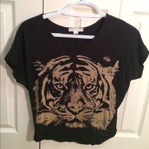 Forever 21 Black and Gold Tiger Top