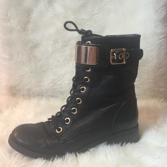 GUESS Gold plated combat Boots