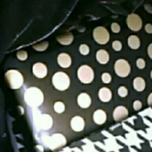 Black polka dot wallet and roadster