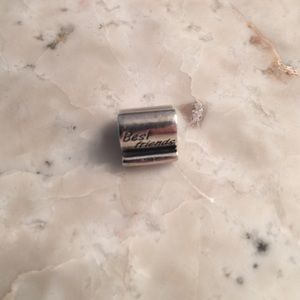 Silver Best friends scroll Pandora charm