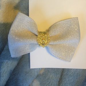 Cute White Hair Bow Barrette