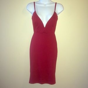 Sexy plunge neckline dress