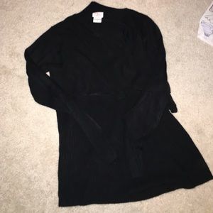 All black soft maternity sweater
