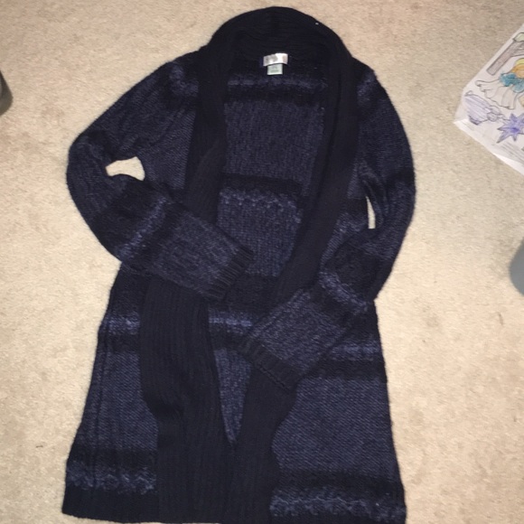 Navy blue maternity cardigan