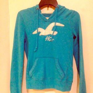 Hollister Hoodie, Size XS, baby blue
