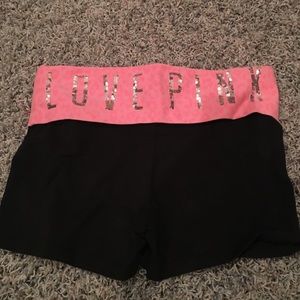 PINK yoga shorts