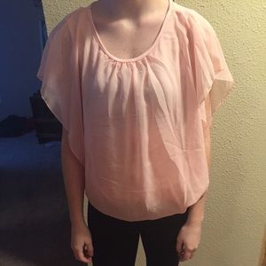 Light pink flowy top
