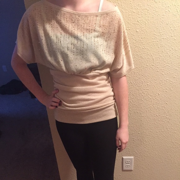Gold sequin top