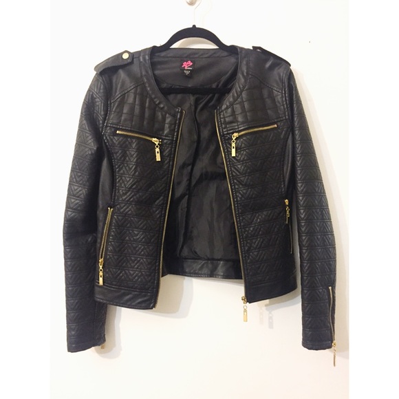 Black leather jacket