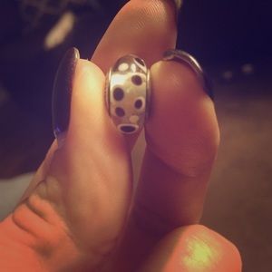 Pandora Purple Glass Polkadot Charm