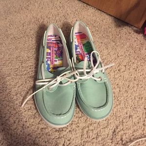 Green blue flats