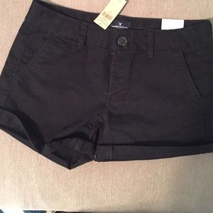 Black midi shorts from American eagle