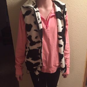 Cow print vest