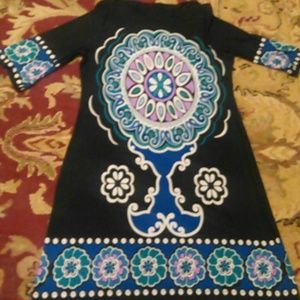 Bold printed shift dress