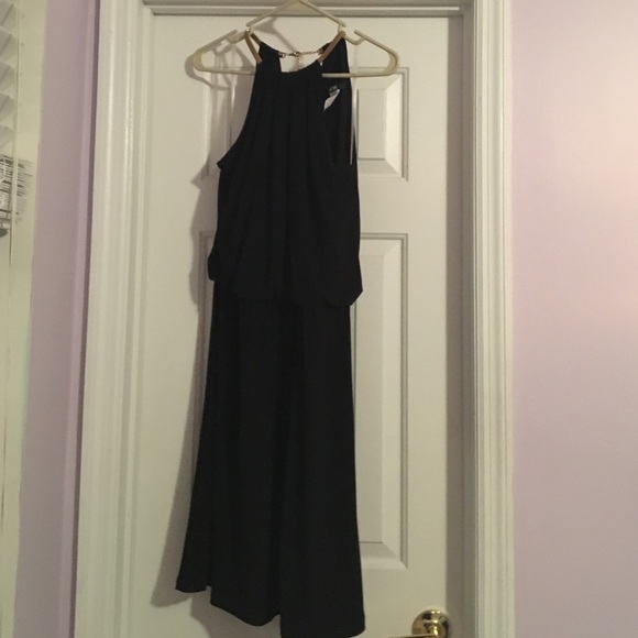 Gold collar dress