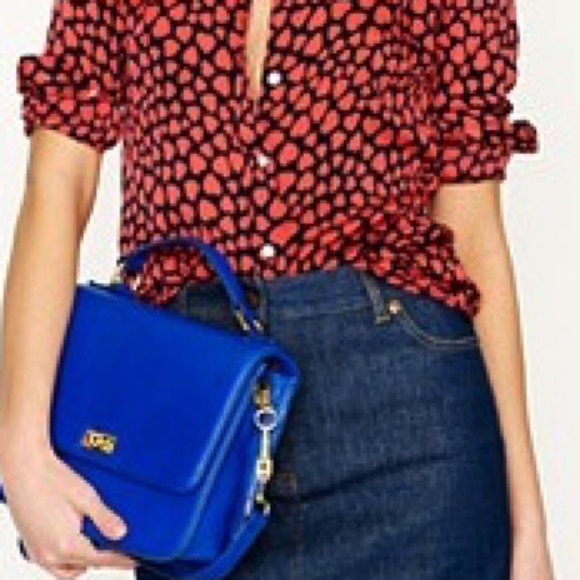 J. Crew Tops - EUC J.Crew Silk Shirt Hearthrob  Size 2 Heart