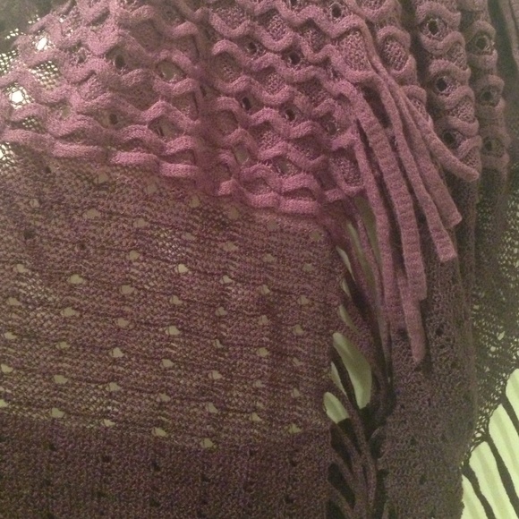 Purple Knit Infinity Scarf - Picture 3 of 3