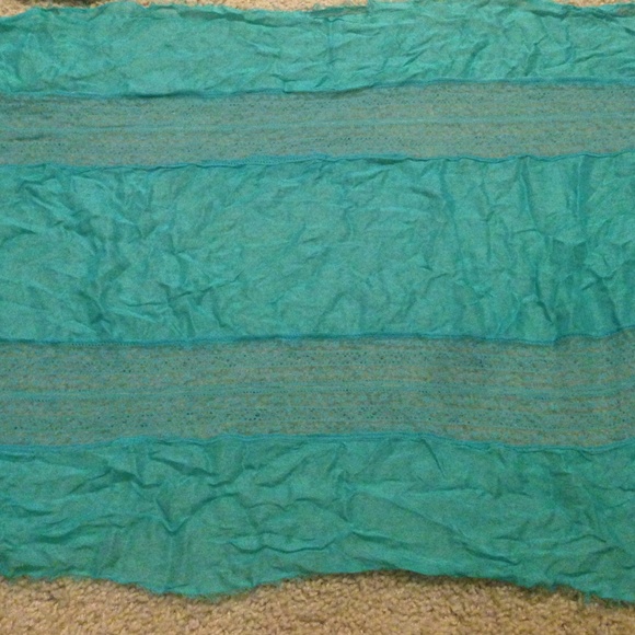 Teal Viscose Scarf - Picture 3 of 3
