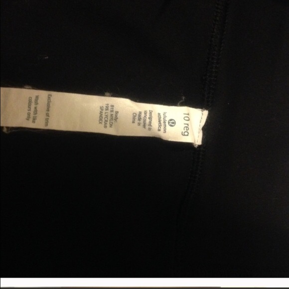 Lululemon Black Yoga Pants size 10 Regular - Picture 3 of 3