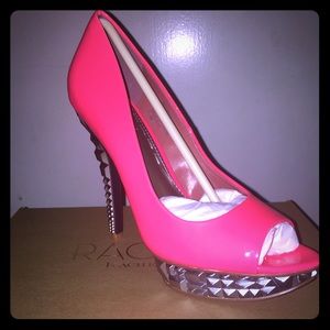 Neon Pink w/ Detailed Silver Heel