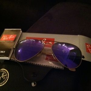 NWT ray ban aviators large metal eye 58