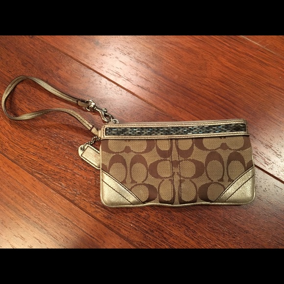Coach beaded wristlet