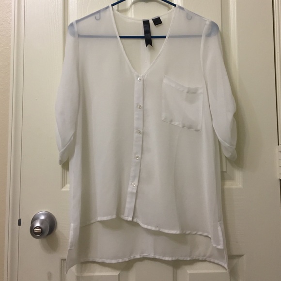 White see through top