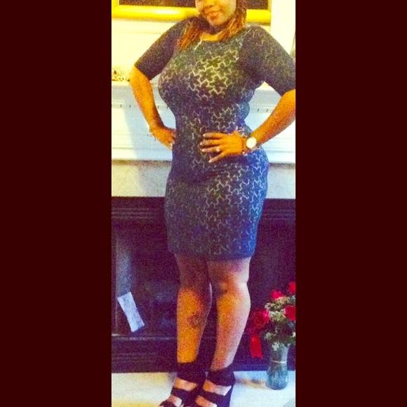 Blue embroidered dress!