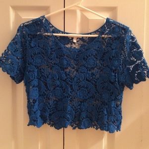 Blue Lace Top