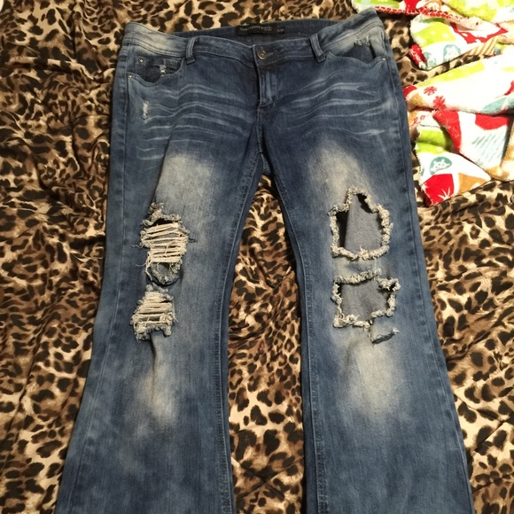 Rue21 boot cut distressed jeans