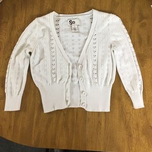 White sweater shrug