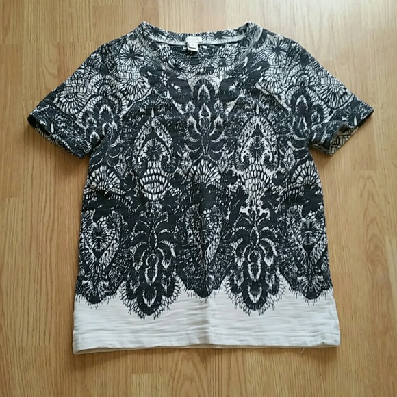 J. Crew Tops - {J.Crew} Printed Lace Top