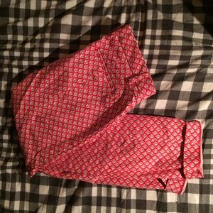 Gap red pattern skinny pants size 00/0🚨