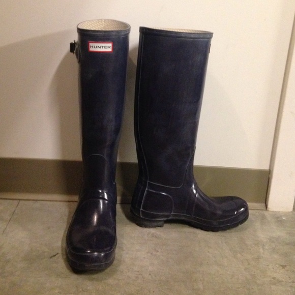 Hunter "Original Tall" gloss in aubergine purple