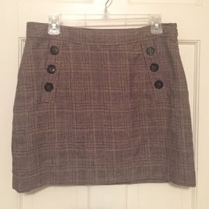 Plaid Mini Skirt with Pockets